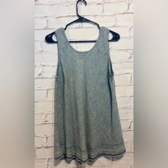 FLAX blue sleeveless top M - Picture 7 of 8